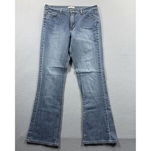 Riders Jeans Womens 16 Blue Medium Wash Bootcut Stretch Denim Regular Fit 34x31